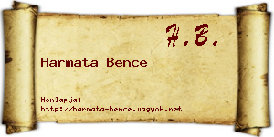 Harmata Bence névjegykártya